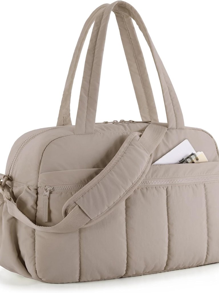 Duffle Bag For Travel, Gym Bag For Women, Weekender Carry On | Pvc Wet Pocket, A